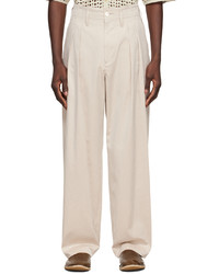 Auralee White Cotton Trousers