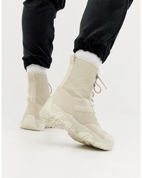 ASOS DESIGN High Top Trainers In Stone