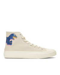 Ps By Paul Smith Ivory Kirk Dino High Top Sneakers