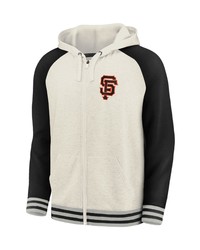 FANATICS Branded Creamblack San Francisco Giants Full Zip Hoodie
