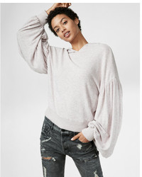 Express Brushed Balloon Sleeve Popover Hoodie