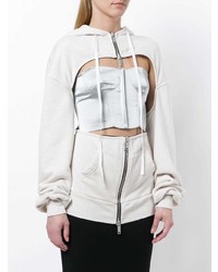 Unravel Project Cut Out Detail Zipped Hoodie