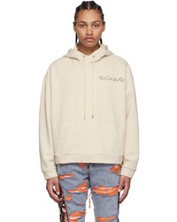 Who Decides War by MRDR BRVDO Off White Cotton Hoodie