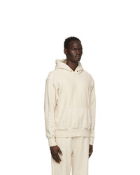 Les Tien Off White Cropped Hoodie