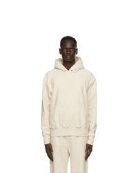 Les Tien Off White Cropped Hoodie