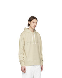 Y-3 Off White Distressed Signature Hoodie