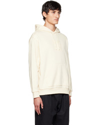 Li-Ning Off White Embroidered Hoodie