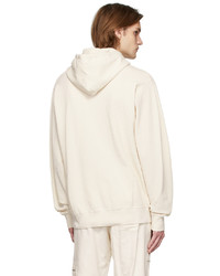 Helmut Lang Off White Waffle Hoodie