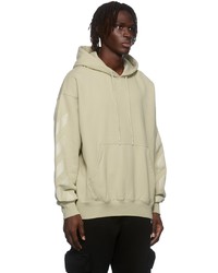 Off-White Taupe Rubber Arrows Hoodie
