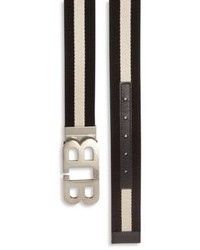Bally Striped Cotton Blend Belt