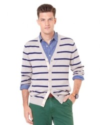 Nautica Stripe Cardigan Sweater, $69 | Macy's | Lookastic