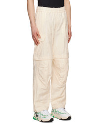 MSGM Off White Striped Cargo Pants