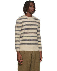 Maison Margiela Beige Wool Stripe Sweater
