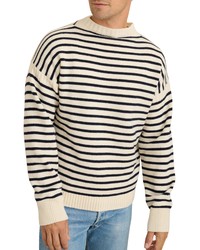 Alex Mill Geurnsey Stripe Merino Wool Crewneck Sweater
