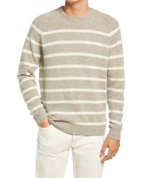 Nn07 Nathan Stripe Crewneck Wool Sweater