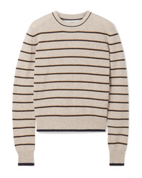 LA LIGNE Neat Striped Wool And Cashmere Blend Sweater