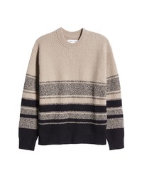 Samse Samse Samse Samse Logan Stripe Wool Blend Crewneck Sweater