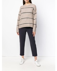 Luisa Cerano Striped Drop Shoulder Sweater