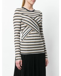 Marco Bologna Striped Fringes Top