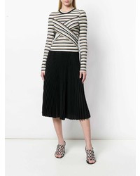 Marco Bologna Striped Fringes Top