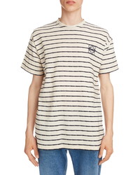 Loewe Anagram Embroidered Stripe T Shirt