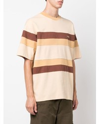Drôle De Monsieur Embroidered Logo Striped T Shirt