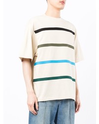 Coohem Knitted Panel Cotton T Shirt