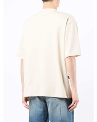 Coohem Knitted Panel Cotton T Shirt