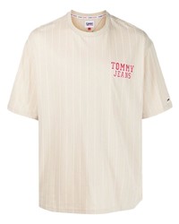 Tommy Jeans Logo Embroidery Striped T Shirt