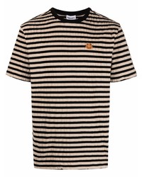 Kenzo Logo Patch Striped Cotton T Shirt