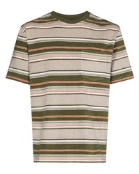 Beams Plus Short Sleeve Striped T Shirt