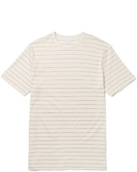 Sunspel Slim Fit Striped Cotton Jersey T Shirt