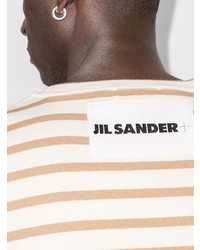 Jil Sander Stripe Print Logo Patch T Shirt