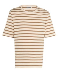 Jil Sander Stripe Print Logo Patch T Shirt