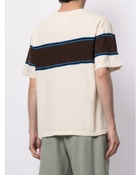 Jil Sander Striped Cotton Wool Blend T Shirt