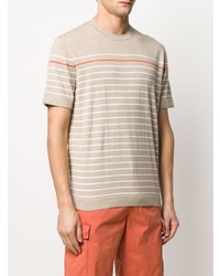 Brunello Cucinelli Striped Fine Knit T Shirt