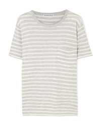 T by Alexander Wang Striped Slub Jersey T Shirt