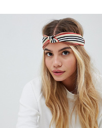 Beige Horizontal Striped Headband