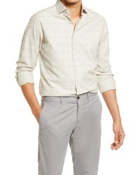 Scott Barber Windowpane Plaid Flannel Button Up Shirt