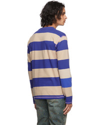 Marc Jacobs Blue Beige Stripe Long Sleeve T Shirt