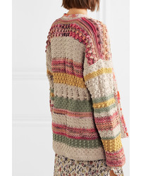 Etro Silk Med Striped Cotton And Cardigan
