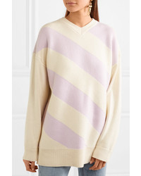 Victor Glemaud Oversized Striped Cotton And Cashmere Blend Sweater