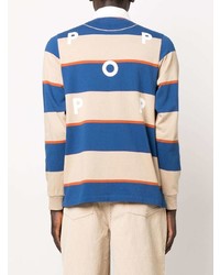 Pop Trading Company Striped Cotton Polo Shirt