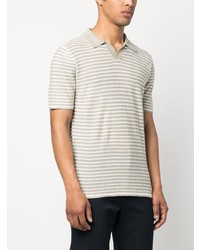 Roberto Collina Striped Linen Polo Shirt