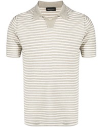Roberto Collina Striped Linen Polo Shirt