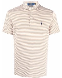 Polo Ralph Lauren Striped Logo Embroidered Polo Shirt