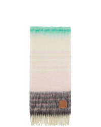 Loewe Green And Pink Mohair Scarf