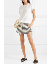 Bassike Striped Cotton Canvas Shorts