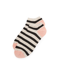 Beige Horizontal Striped Socks