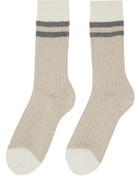Brunello Cucinelli Beige Cotton Socks